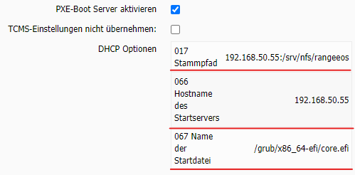 DHCP Optionen