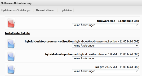 Ausgewählte Softwaremodule RangeeOS