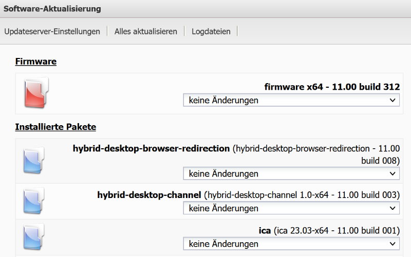 Ausgewählte Softwaremodule RangeeOS